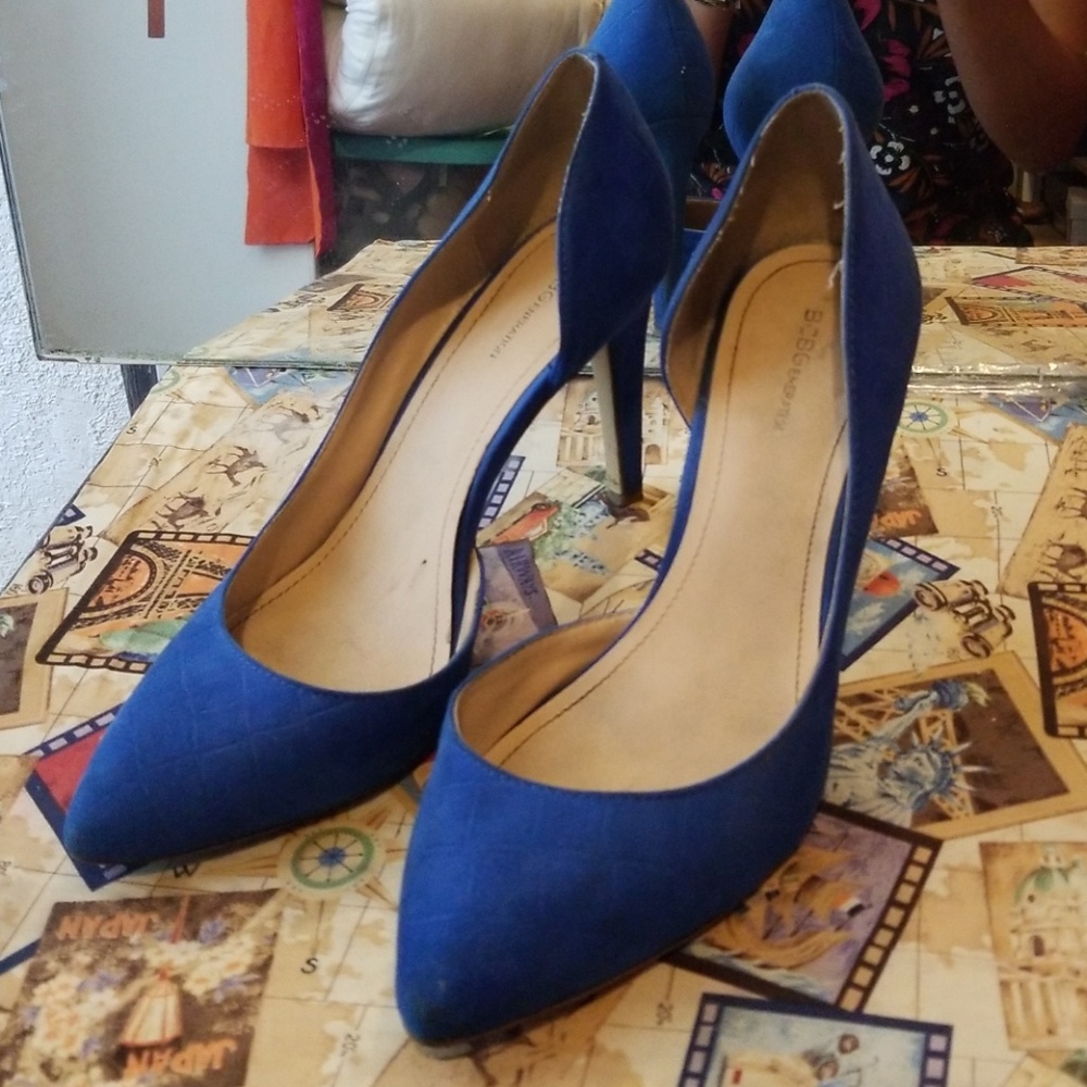 Blue high heel